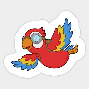 Parrot Goggles Backpack Sticker